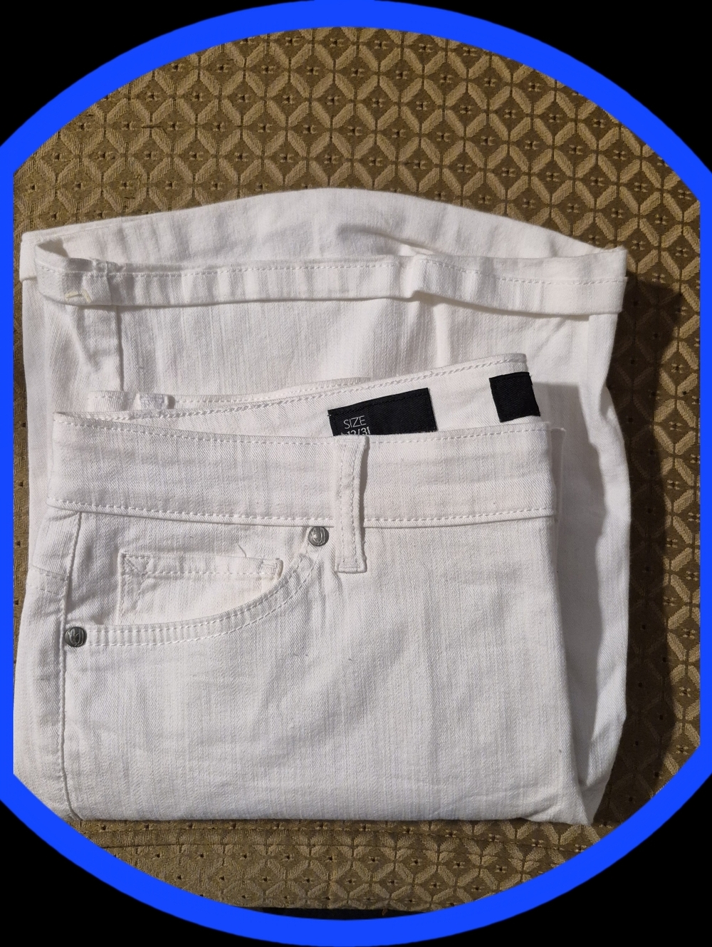 Nine West 'Missy Classic White Denim Five Pocket Walking Shorts Cotton/Spandex